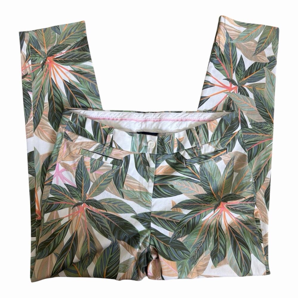 Brooks Brothers Natalie Fit Botanical Print Pant Size 4 Mid-Rise Ankle Casual - Picture 10 of 12